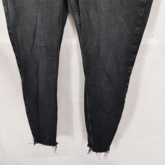 RIVER ISLAND Black Skinny Jeans Size 18 Short Petite Frayed Hem - Picture 3 of 8